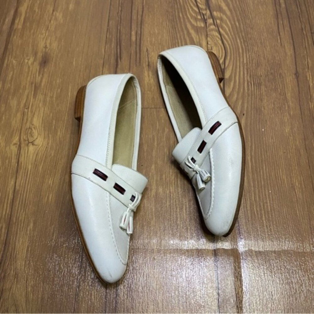 Gucci‎ White Loafer Flat Women Size 37.5 - Picture 2 of 13